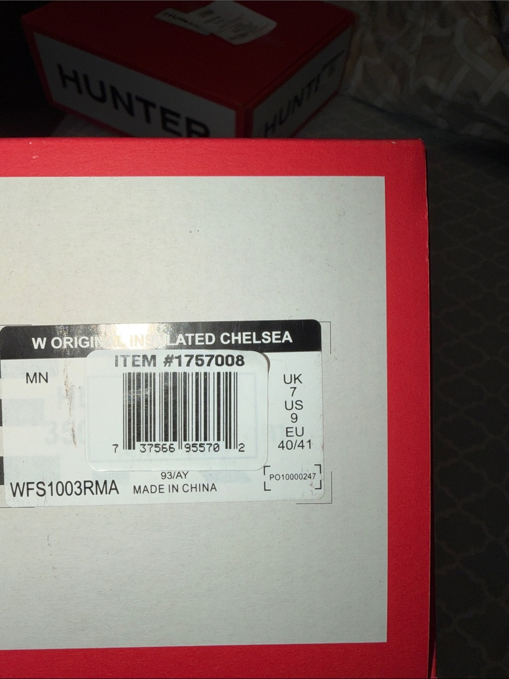 Hunter Original Chelsea Rain Boot size 9 and 8 - Picture 9 of 11